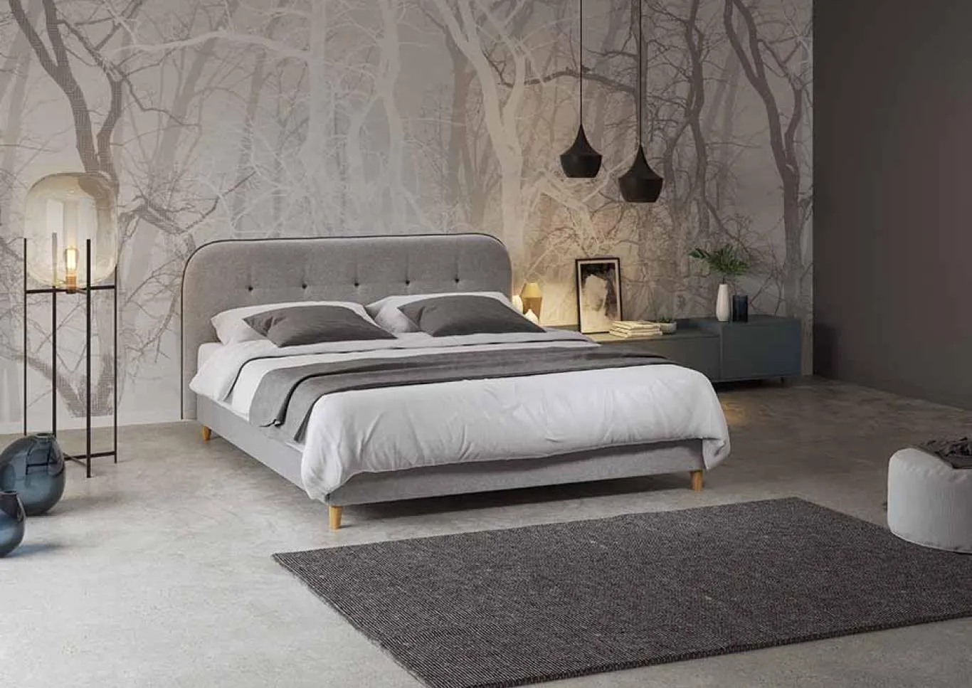 Superba Atelier Suisse lit rembourré Sense